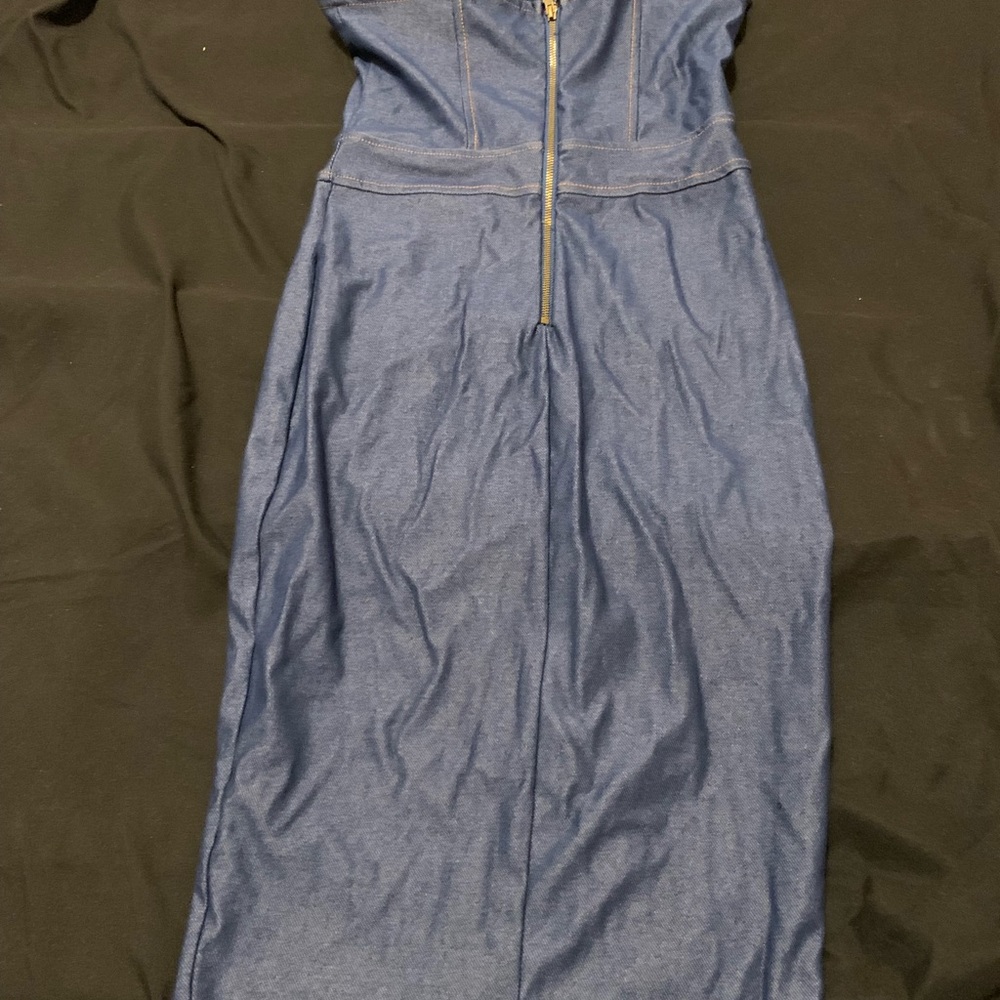Denim Spaghetti Strap Dress